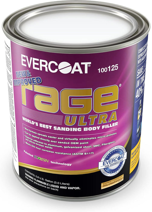 Evercoat Rage Ultra 100125 - Sanding Body Filler for Steel, Fiberglass