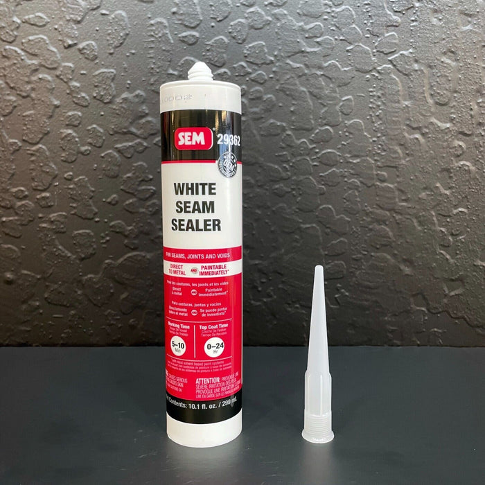 SEM 29362 1-Component Seam Sealer, 10.1 fl-oz Tube,Liquid,White,24hr ~70F Curing