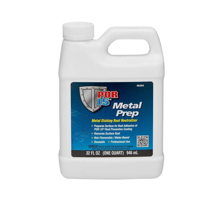 POR-15  40204, Metal Prep, Metal Etching Rust Neutralizer, quart, Clear Blue