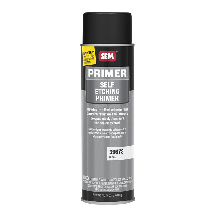 SEM 39673 Black Self Etching Primer - 15.5 oz. Aerosol